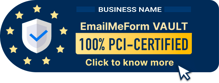 EmailMeForm Vault PCI certification seal